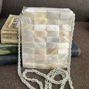 Abalone Shell Crossbody with a Beaded Strap